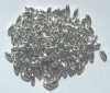 200 6x3mm Acrylic Oval Metallic Silver
